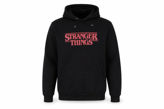 Netflix Stranger Things Men’s Black XL Pullover Graphic Hoodie