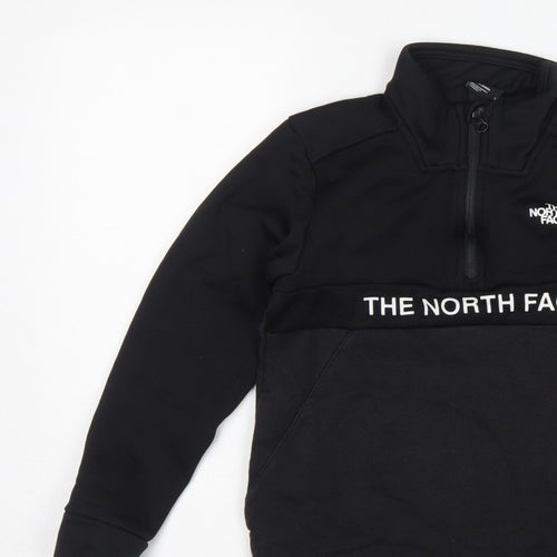 The North Face Boys Black L 1/4 Zip Pullover Fleece Sweatshirt