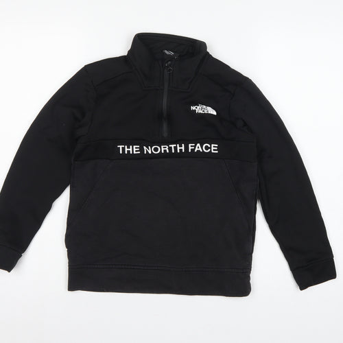 The North Face Boys Black L 1/4 Zip Pullover Fleece Sweatshirt