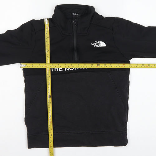 The North Face Boys Black L 1/4 Zip Pullover Fleece Sweatshirt