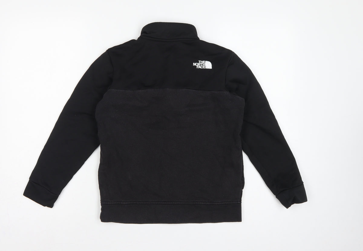 The North Face Boys Black L 1/4 Zip Pullover Fleece Sweatshirt