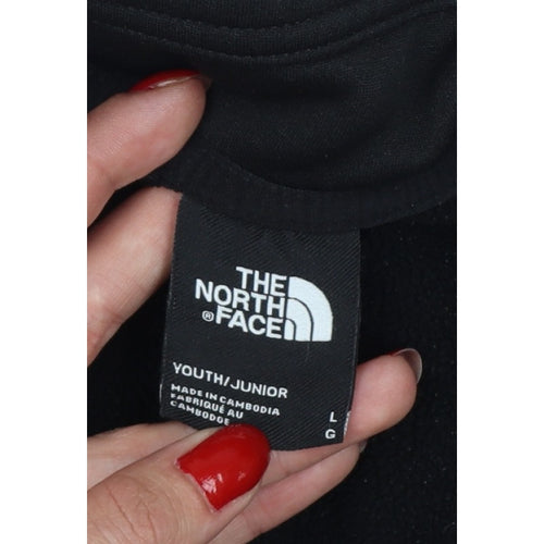 The North Face Boys Black L 1/4 Zip Pullover Fleece Sweatshirt