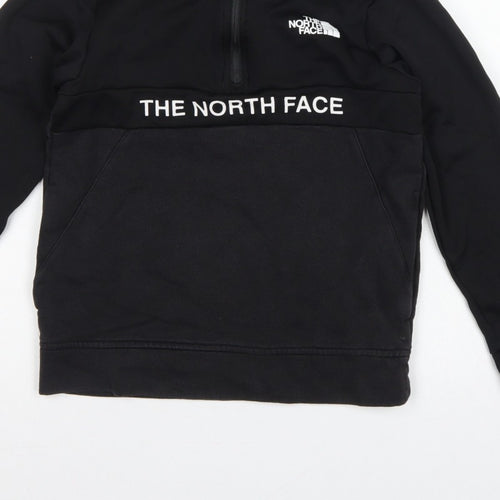 The North Face Boys Black L 1/4 Zip Pullover Fleece Sweatshirt