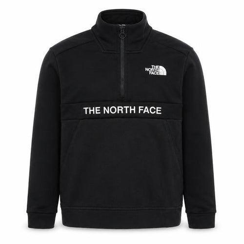 The North Face Boys Black L 1/4 Zip Pullover Fleece Sweatshirt