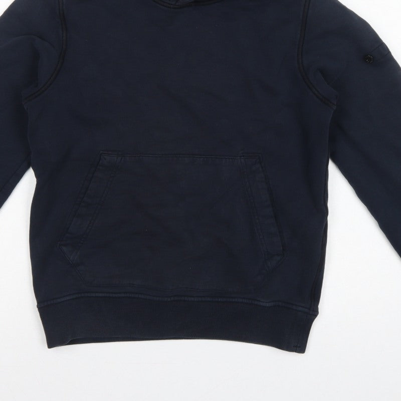 Stone Island Junior Boys Blue 12 Years Pullover Hoodie Kangaroo Pocket