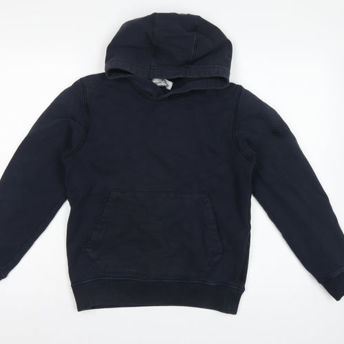 Stone Island Junior Boys Blue 12 Years Pullover Hoodie Kangaroo Pocket