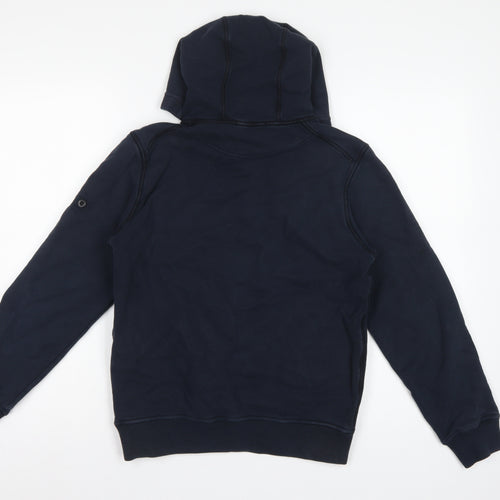 Stone Island Junior Boys Blue 12 Years Pullover Hoodie Kangaroo Pocket