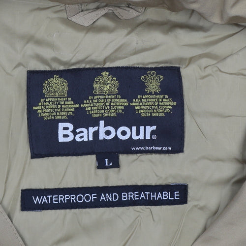 Barbour Men’s Beige L Waterproof Breathable Military Field Jacket