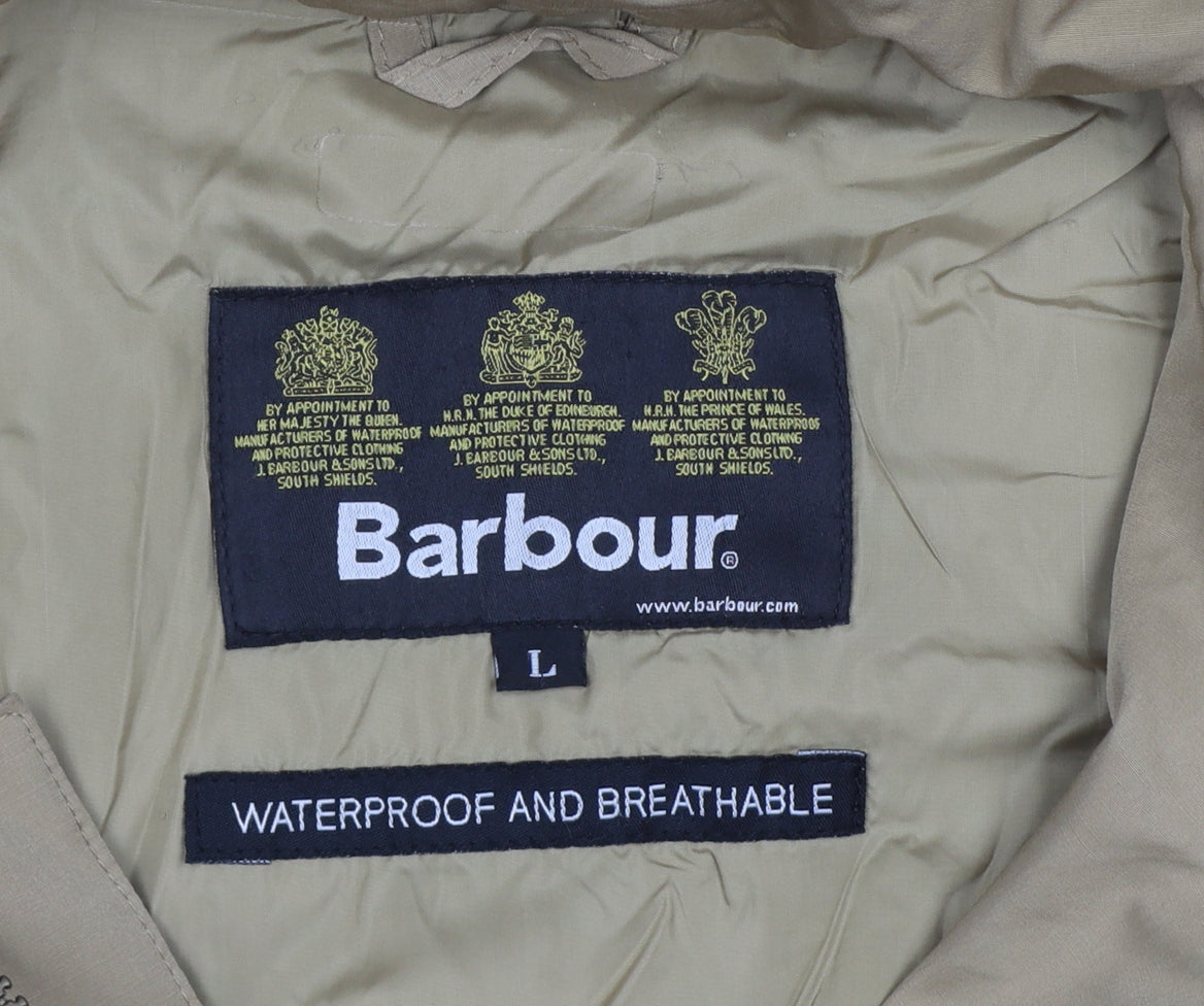 Barbour Men’s Beige L Waterproof Breathable Military Field Jacket