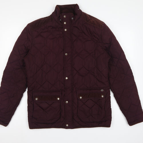 Next Men’s Brown Quilted Corduroy Trim Jacket Size M