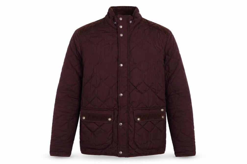 Next Men’s Brown Quilted Corduroy Trim Jacket Size M