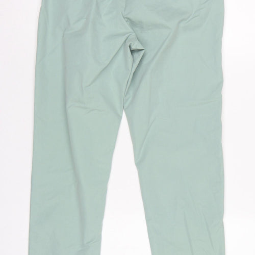Marks & Spencer Women Green UK 8 High Rise Tapered Trousers