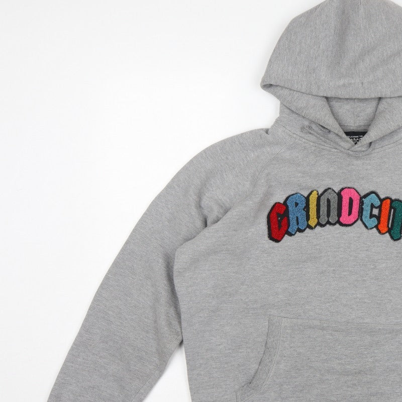 Additional view of Grindcity Men’s Grey Medium Pullover Hoodie Embroidered Logo