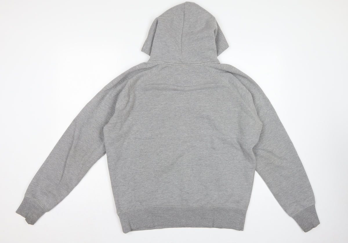Brand and care label for Grindcity Men’s Grey Medium Pullover Hoodie Embroidered Logo