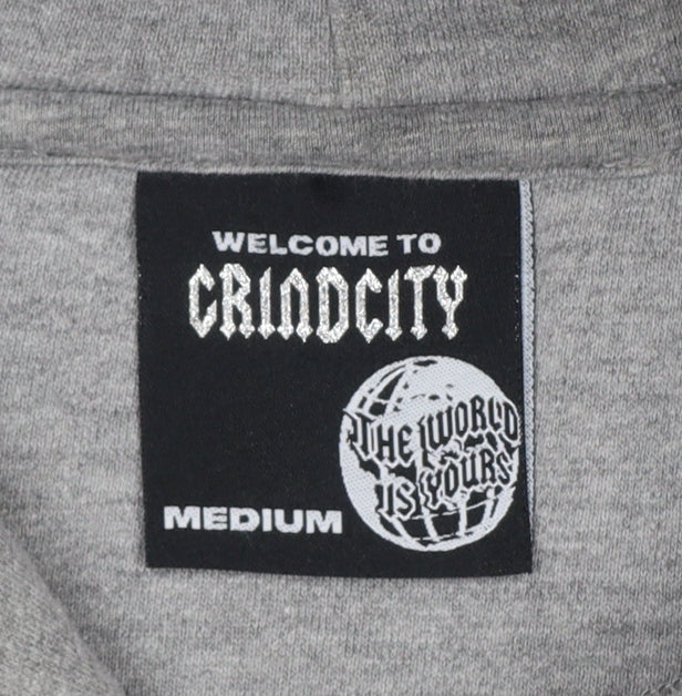 Additional view of Grindcity Men’s Grey Medium Pullover Hoodie Embroidered Logo
