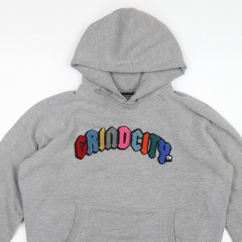 Additional view of Grindcity Men’s Grey Medium Pullover Hoodie Embroidered Logo