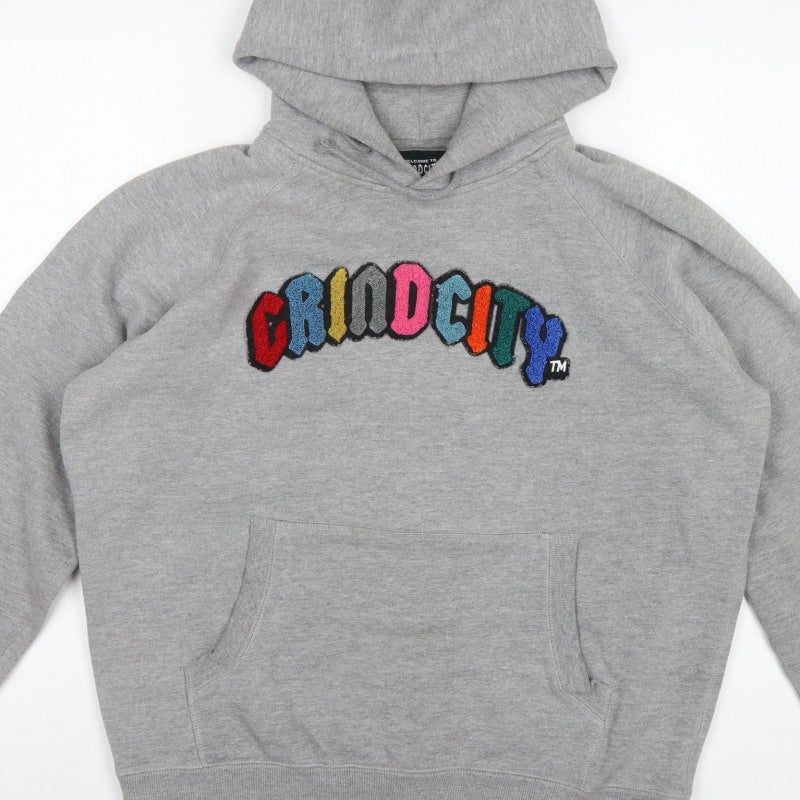 Additional view of Grindcity Men’s Grey Medium Pullover Hoodie Embroidered Logo