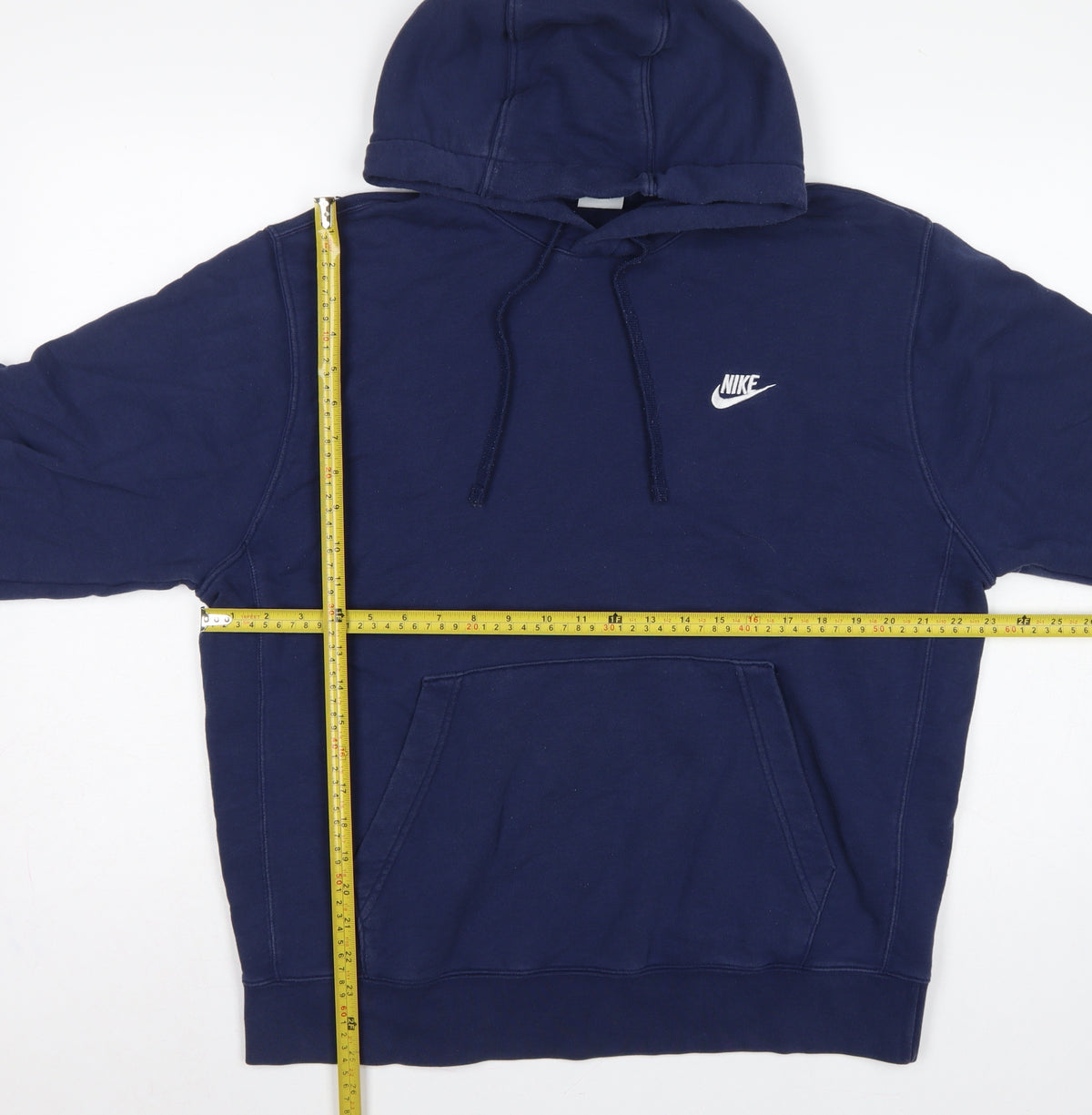Nike Men’s Blue L Pullover Hoodie Logo Drawstring Pocket