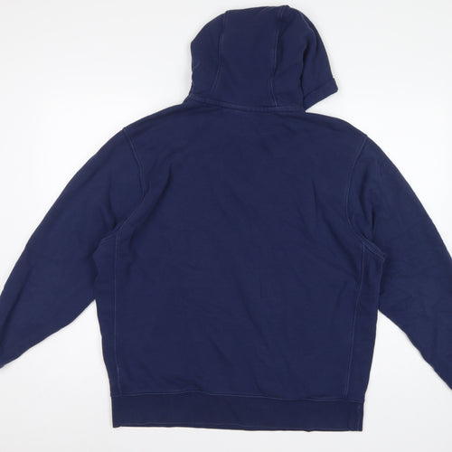 Nike Men’s Blue L Pullover Hoodie Logo Drawstring Pocket