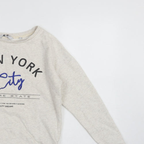Next Teens Beige UK 6 XS New York City Pullover Sweatshirt