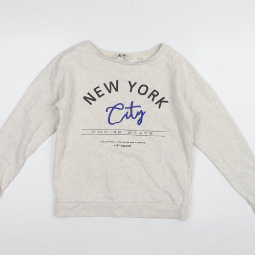 Next Teens Beige UK 6 XS New York City Pullover Sweatshirt