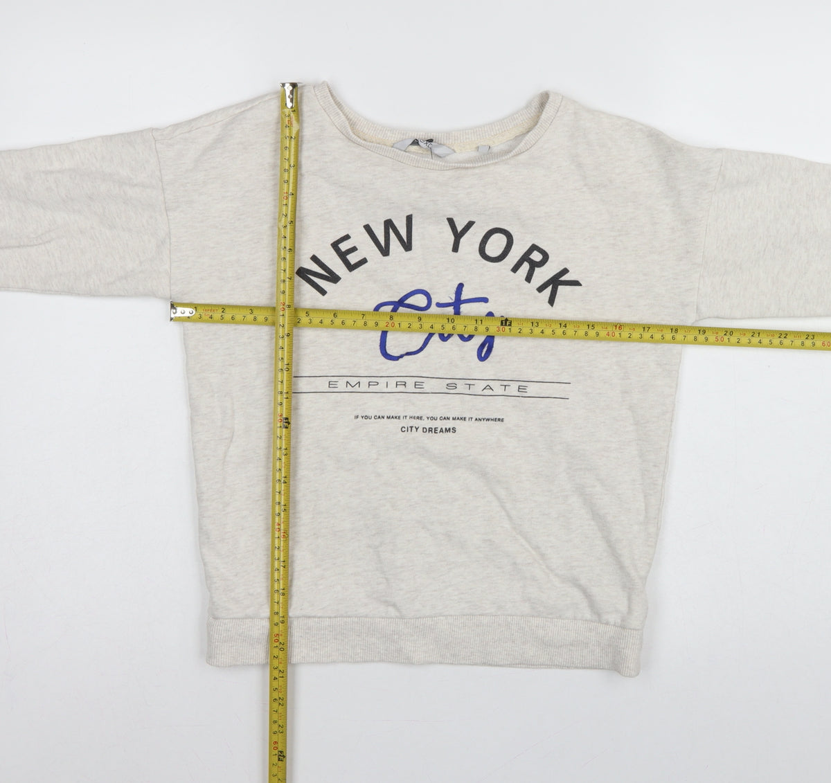 Next Teens Beige UK 6 XS New York City Pullover Sweatshirt