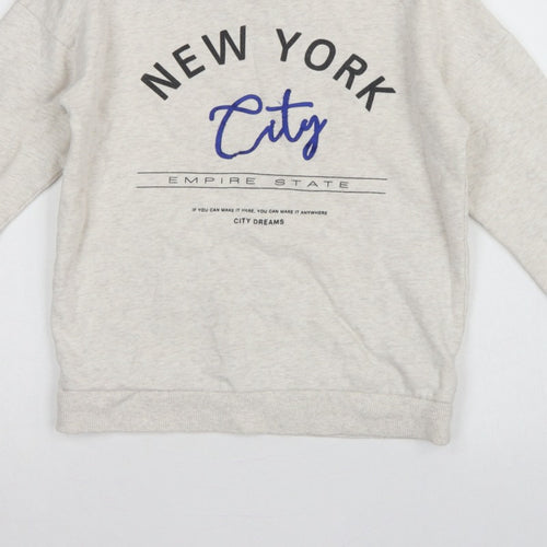 Next Teens Beige UK 6 XS New York City Pullover Sweatshirt