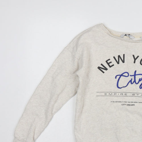 Next Teens Beige UK 6 XS New York City Pullover Sweatshirt