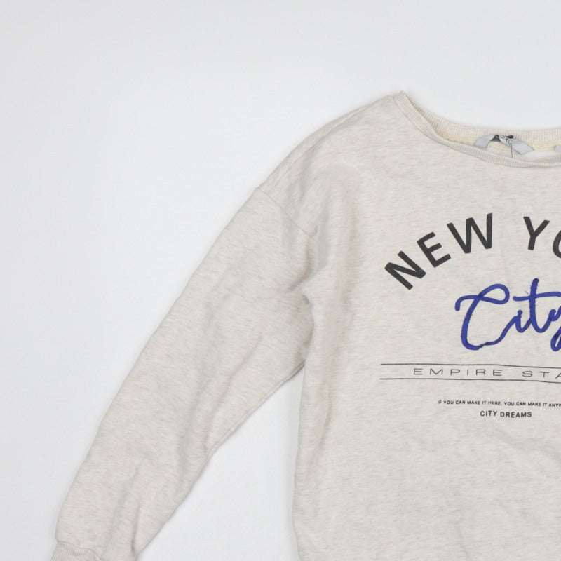 Next Teens Beige UK 6 XS New York City Pullover Sweatshirt