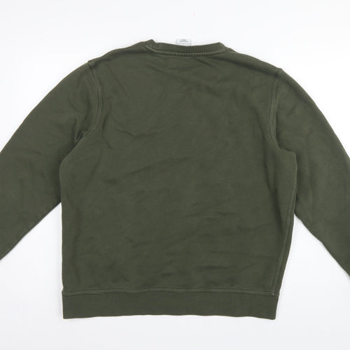 Nike Men’s Green L Crew Neck Logo Fleece Pullover Sweatshirt