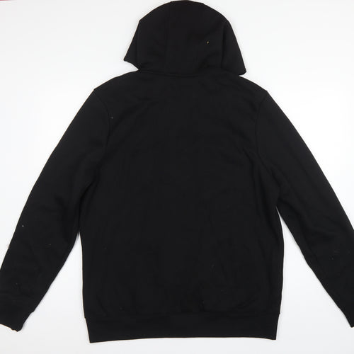 Slazenger Men’s Black L Full Zip Logo Hoodie Sports Cotton Blend