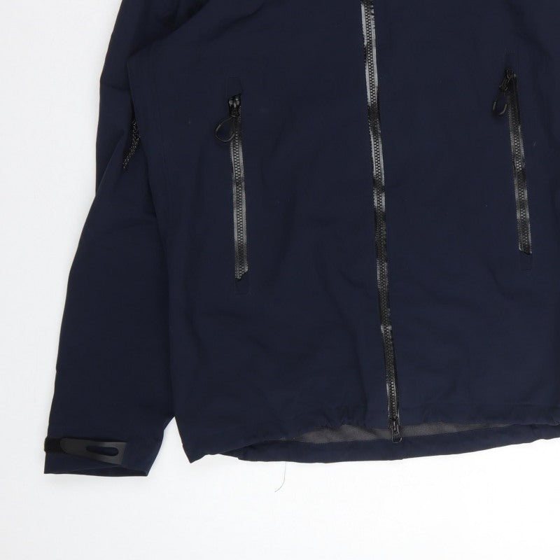 Tracker Skanska Men's Blue L Waterproof Softshell Hooded Work Jacket