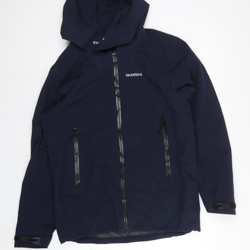 Tracker Skanska Men's Blue L Waterproof Softshell Hooded Work Jacket