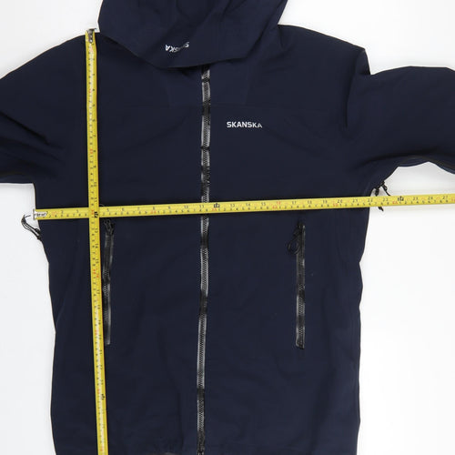 Tracker Skanska Men's Blue L Waterproof Softshell Hooded Work Jacket