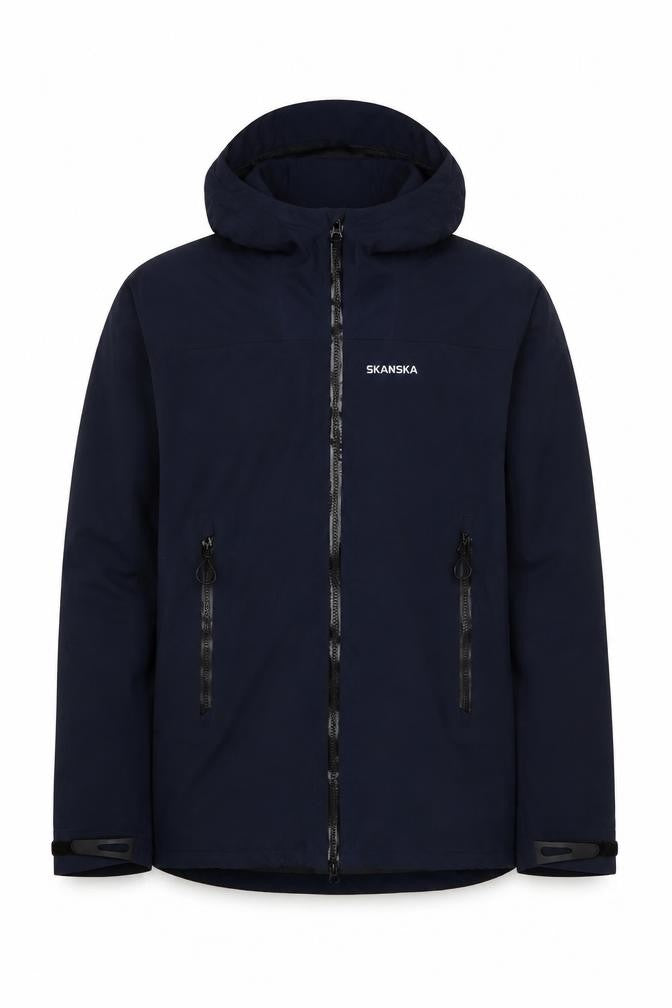 Tracker Skanska Men's Blue L Waterproof Softshell Hooded Work Jacket