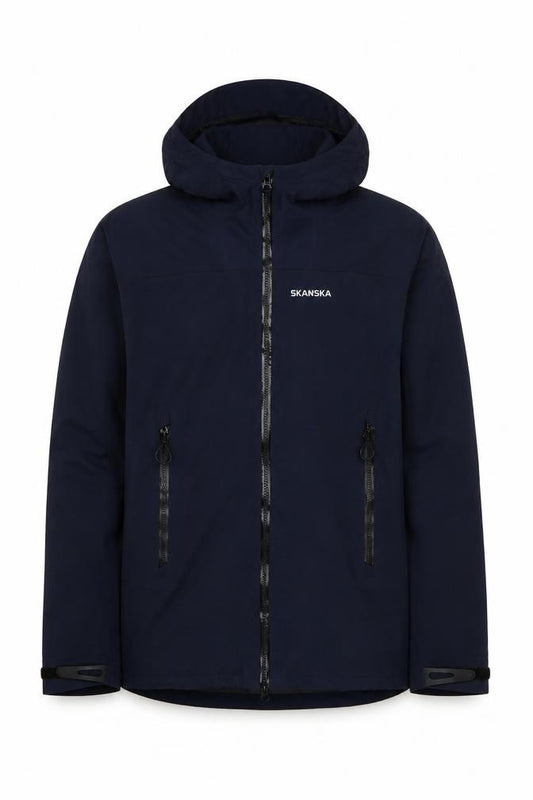 Tracker Skanska Men's Blue L Waterproof Softshell Hooded Work Jacket