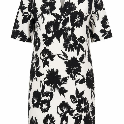 Gerry Weber Women Black White Floral UK 12 Knee Length Sheath Dress