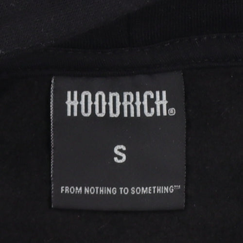 Hoodrich Men Black S Pullover Graphic Print Hoodie Logo Pockets