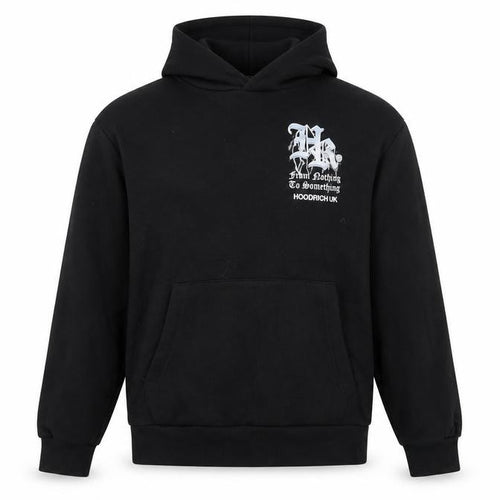 Hoodrich Men Black S Pullover Graphic Print Hoodie Logo Pockets