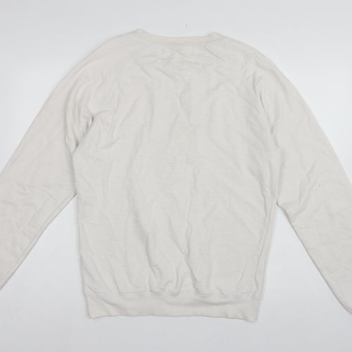 B&C Collection Men’s Ivory M Free Riders Graphic Crew Neck Sweatshirt