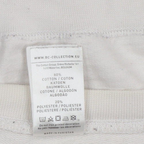 B&C Collection Men’s Ivory M Free Riders Graphic Crew Neck Sweatshirt