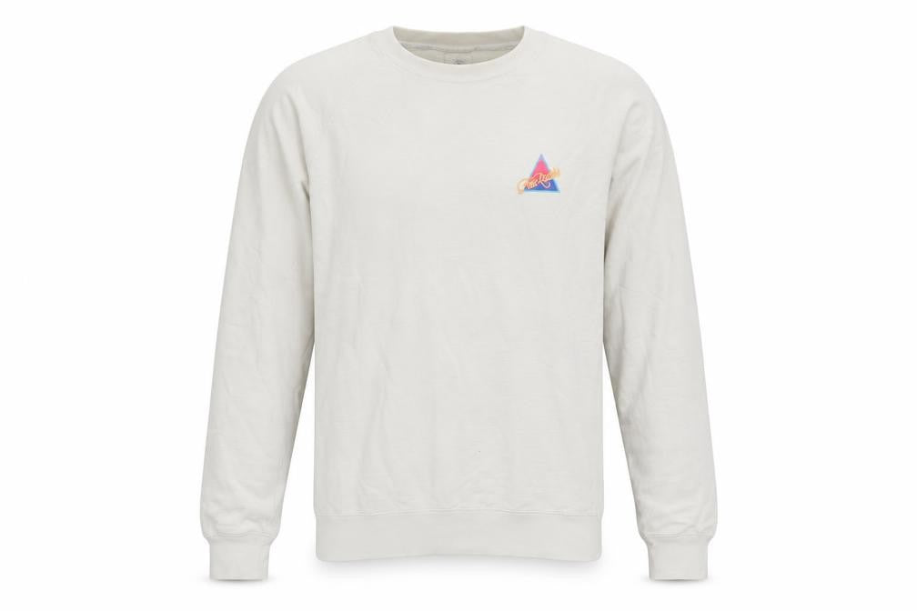 B&C Collection Men’s Ivory M Free Riders Graphic Crew Neck Sweatshirt