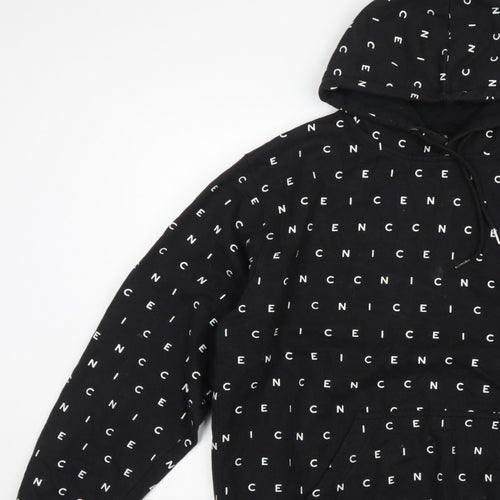Nicce London Men’s Black XL Logo Print Pullover Hoodie