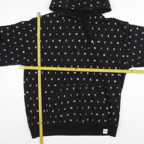 Nicce London Men’s Black XL Logo Print Pullover Hoodie