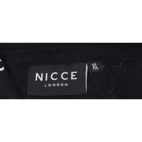Nicce London Men’s Black XL Logo Print Pullover Hoodie