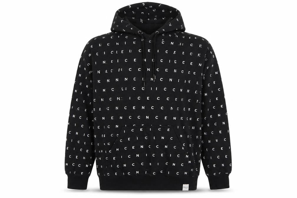 Nicce London Men’s Black XL Logo Print Pullover Hoodie