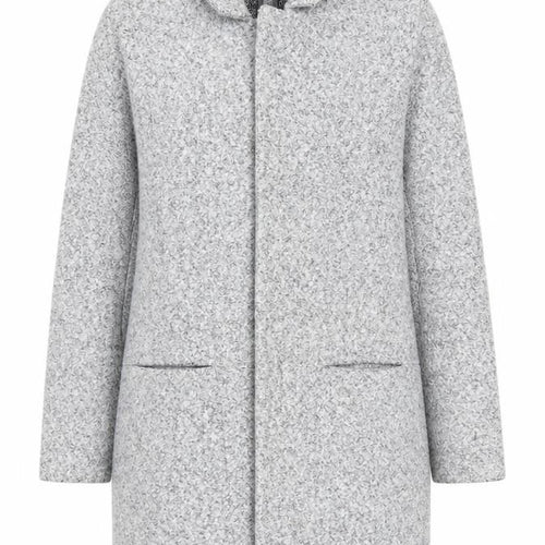 Next Women Grey UK 16 Hooded Full Zip Longline Knit Cardigan Pockets