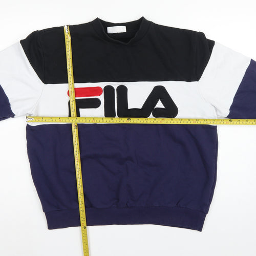 Fila Men’s Multicoloured L Pullover Logo Colour Block Sweatshirt