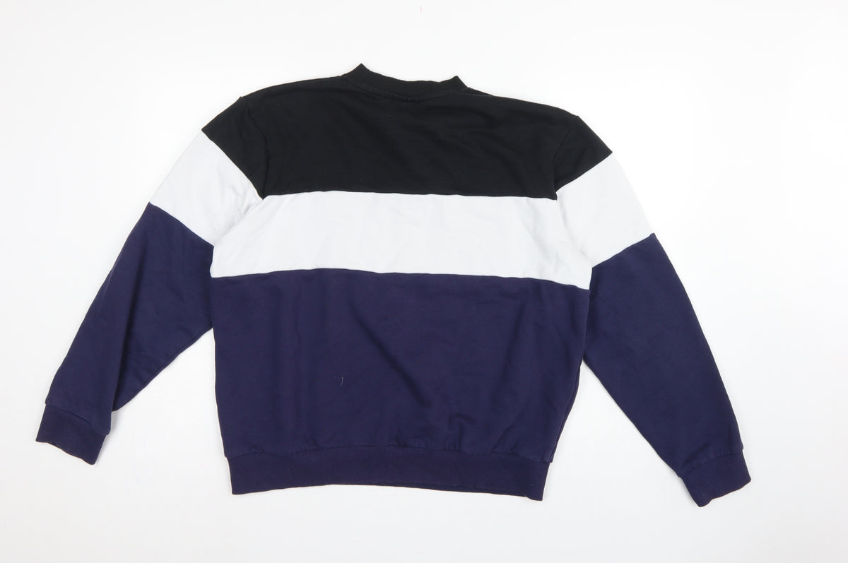 Fila Men’s Multicoloured L Pullover Logo Colour Block Sweatshirt
