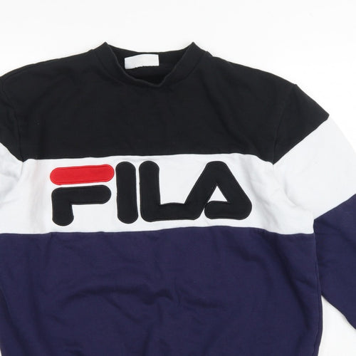 Fila Men’s Multicoloured L Pullover Logo Colour Block Sweatshirt